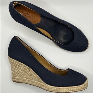 J. Crew Womens Seville Espadrille Wedge Shoes size 10